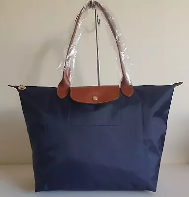 LONGCHAMP Le Pliage Shoulder Bag Tote Large NAVY • $119