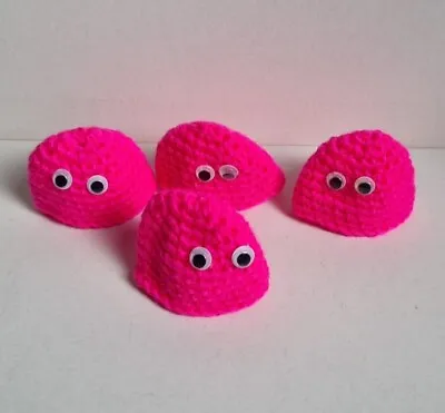 4 X Crochet Pink Pacman Egg Cosy Easter • £4.99