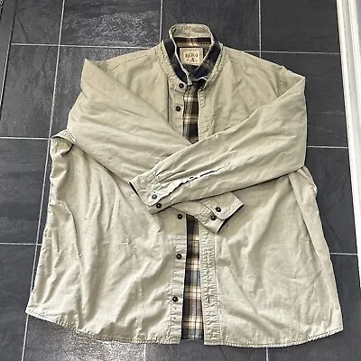 Vintage RedHead Coat Jacket Men’s 3XL Beige Plaid Lined Fall Hunting Canvas • $36.04