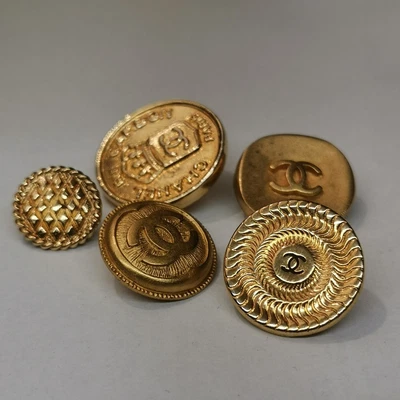 £12.50 • Buy CHANEL X5 Brass Buttons. Different Patterns/designs And Sizes. Collectible.
