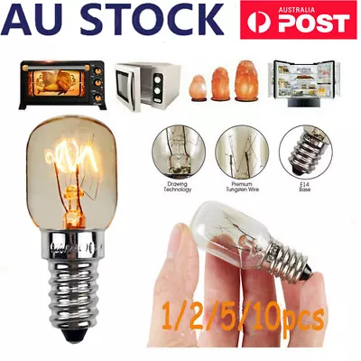 2/5x E14 Salt Lamp Globe Bulb 15W Light Bulbs 240V Refrigerator Oven Replacement • $19.89