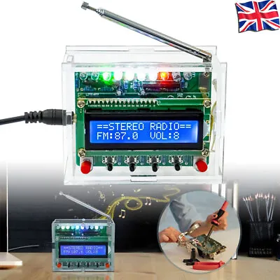 DIY Electronics Kit RDA5807 FM Radio-Receiver 5W Amplifier Audio Indicator UK • £14.96
