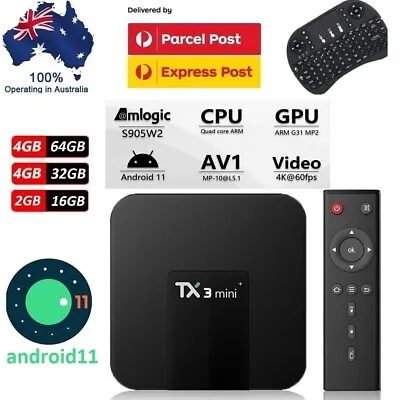 $54.50 • Buy 2022 TX3 Mini Android 11 4K AV1 Smart TV BOX WiFi Bluetooth Media Player MXQ Pro
