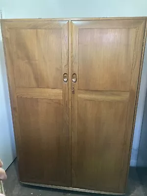 £450 • Buy Ercol Windsor Double Wardrobe Vintage 1960's In Solid Elm Wood