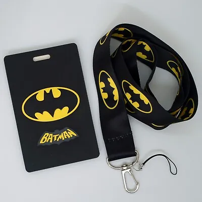 $12.99 • Buy Comic Batman Silicone ID Badge Holder With 18 Inch Lanyard