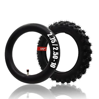 2.50 - 10  Tire & Inner Tube For Honda CRF50F XR50R 2.50x10 2.5-10 Dirt Pit Bike • $26.99