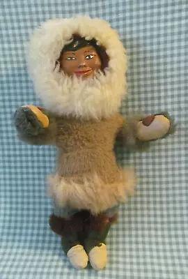 Vintage Inuit Eskimo Native Alaska Doll~Paper Mache' Head Stuffed Body 13  • $7.99