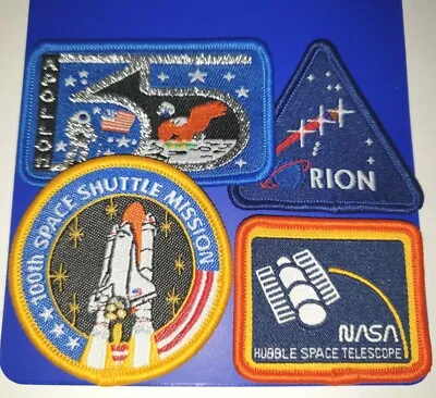 NASA Space Shuttle 100th Misson Appllo11 Orion Hubble Iron On Patch Gift Set New • £3.50