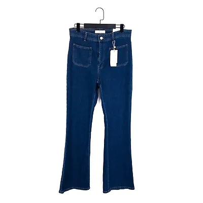 Mango Flare Denin Jeans Indigo Denim - Size 12 NEW • £25
