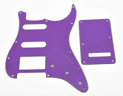 £12.84 • Buy ST Strat HSS Pickguard,Back Plate Cover W/ Screws Pure Purple 3 Ply Fits Fender