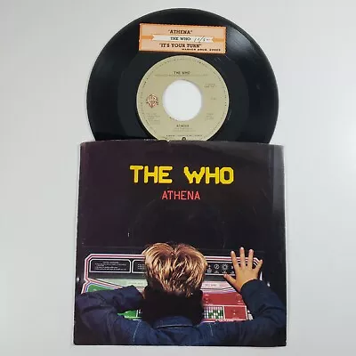 The Who  Athena  45 Vg+ Tested Jukebox Title Strip Picture Sleeve  • $12.81