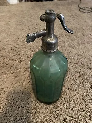 Vintage APA GAZOASA STAS 3377-52 Green Glass Seltzer Bottle Soda Water Stas3249 • $45