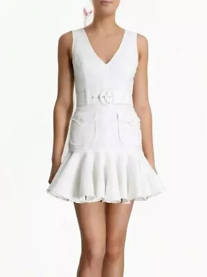 Zimmermann Super Eight Safari White Mini Dress • $350