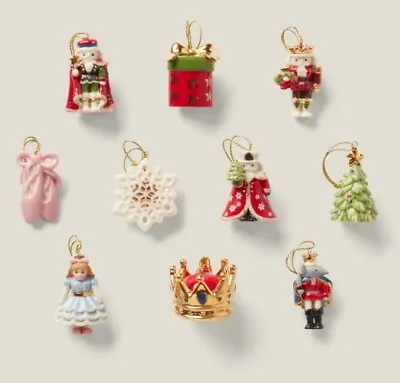 Lenox Nutcracker Mini Ornament Set - 10 Ornaments Holiday Christmas • $70.19