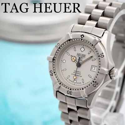 Tag Heuer 2000 Watch 28mm Swiss Made Round Vintage Women's Silver Dial Date • $299