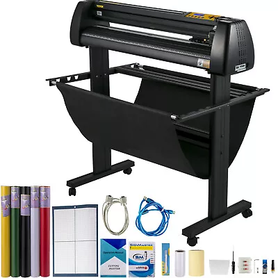 VEVOR 34  Vinyl Plotter Cutting Machine Kit W/Sign Software 3 Blade LCD Screen • $259.99