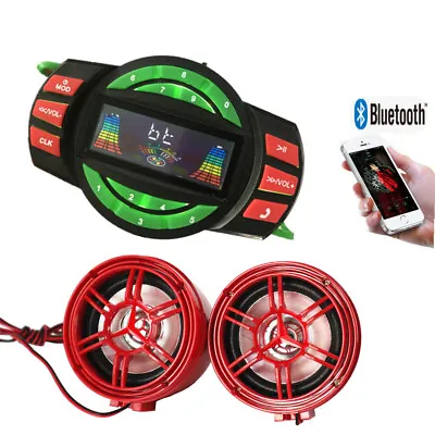 ATV WAKEBOARD Waterproof Marine Speakers Bluetooth Audio Amplifier Red Speaker • $39.99