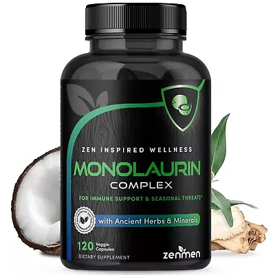 Monolaurin Complex - Made In The USA Gluten Free Non-GMO Vegan 120 Capsules • $25.99