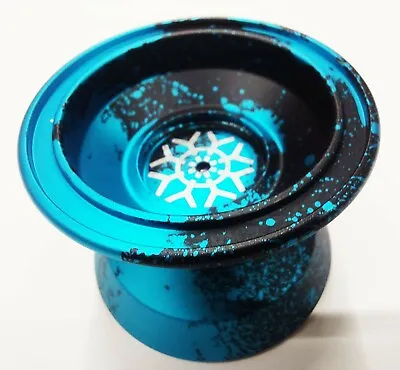 Acid Unresponsive Professional Magic Trick YoYo Anodized Metal Blue Splash • $19.99