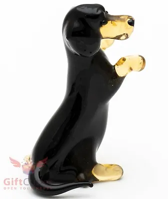 Art Blown Glass Figurine Of The Dachshund Dog • $25