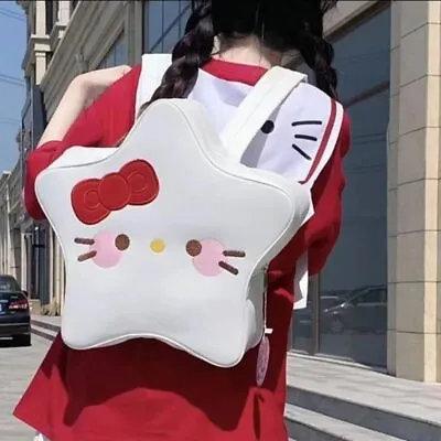 Sanrio Y2K Hello Kitty Star Backpack Bag PU Schoolbag Girl Gift • $60.49