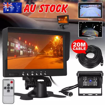 12-24v 4Pin 7  Monitor Car Rear View Reverse Camera Truck Bus Reversing IR Kit • $62.99