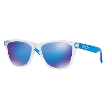 Oakley FROGSKINS Matte Clear/Matte Transparent Blue W/Sapphire Iridium OO9013-B2 • $112