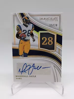 2023 Panini Immaculate Marshall Faulk Jersey Number Auto #13/28 • $125