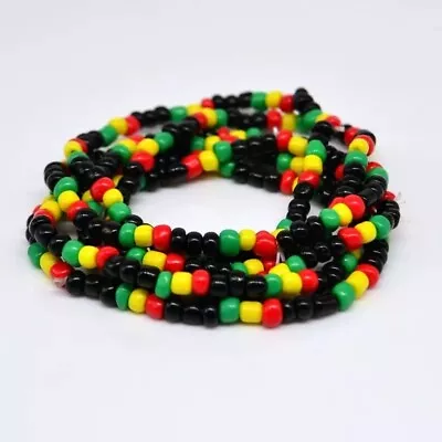 Colourful Rasta Bead Bracelet Surfer Beach Arm Candy Ethnic Hippy X 3 • £4.50