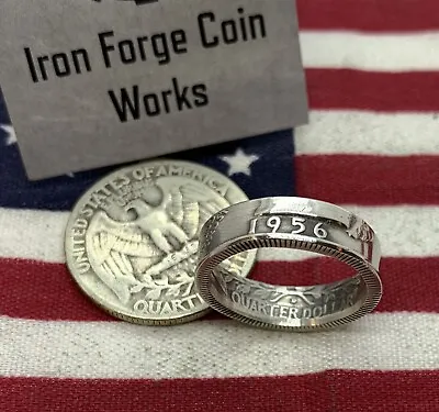 Pre ‘65 Silver US Quarter Coin Ring. You Can Pick Year 90% Silver Quarter SEALED • $29.99
