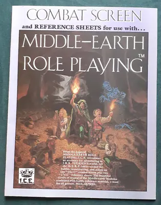 Combat Screen & Reference Sheets Middle Earth Role Playing MERP RPG ICE RP8001 • £55