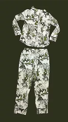 The Cats Pajamas PJS Set WOODSIDE Owl Deer Rabbit Size L Pants And Top • $69.99