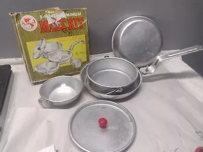 Vintage Original 1950s Seaway Aluminum Official Trail Mess Kit Scouts Campers  • $9.50