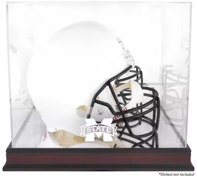 Mississippi State Bulldogs Base Team Logo Helmet Display Case W/Mirrored Back • $107.99