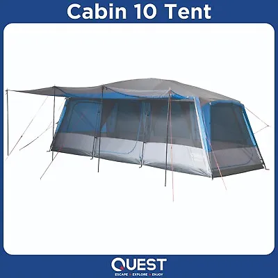 Quest Outdoors Cabin 10 Family Camping Tent • $499