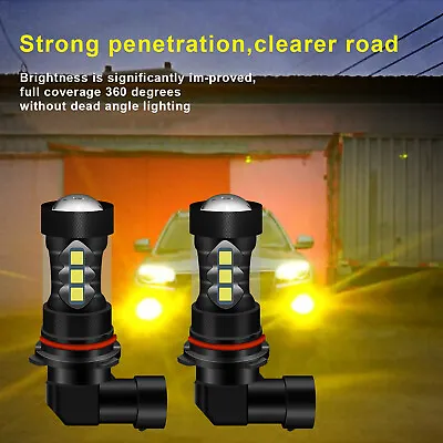 9005 9006 H10 9145 3000K Yellow 160W LED Fog Light Headlight Driving Bulbs Kit • $14.99