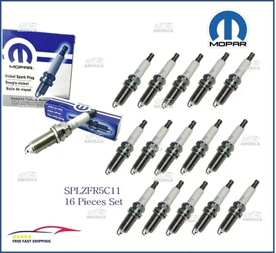 SET (16) OEM Mopar 09-2014 Dodge Jeep Chrysler 5.7L HEMI Spark Plugs SPLZFR5C11 • $127