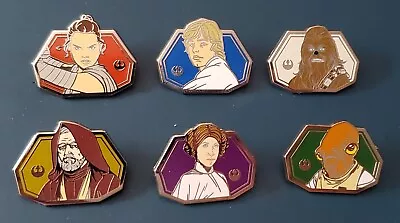 6 Disney Hidden Mickey Pins Star Wars Luke Leia Complete Set With Chaser HTF • $99