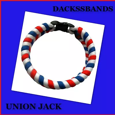 Union Jack Hand Made ParaCord Wristband Bracelet 10% Donation To Help For Heroes • £6.49