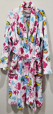 My Little Pony Girl's Multicolor Fleece Long Sleeve Bathrobe Size M(8) • $8.99