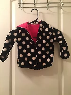 Disney Minnie Mouse Toddler Girls Polka Dot Fleece Zip Up Hoodie Jacket Size 2T  • $44.18