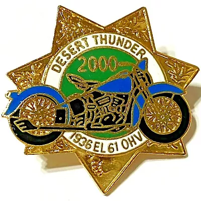 2000 DESERT THUNDER Lapel Pin 7 Point Star 1936 El 61 OHV - Jacket Vest Cap • $5.99