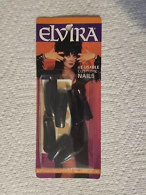 Elvira Halloween Collection Vintage  Black Reusable Nails 1997 • $7.50