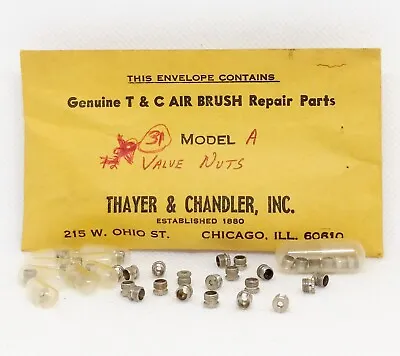 Vintage Thayer & Chandler  Airbrush Model A Valve Nuts Lot Of 3  NOS • $14.95