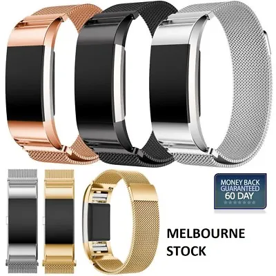 $7.99 • Buy Small/ Large Stainless Milanese Steel  Wristband Strap For Fitbit Charge 2 Band