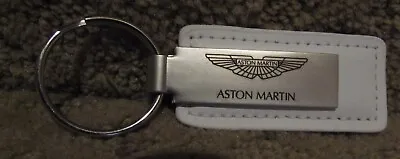 Aston Martin Keychain Metal And White Leather • $7.99