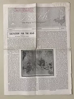 1917 Truth: Northern State Mission Periodical-Ellsworth-Chicago Illinois-Mormon • $5