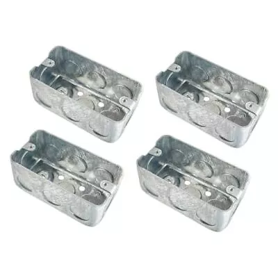 4x2 Inch Metal Electrical Box Single Gang Electrical Box Ten 1/2 Inch 4 Packs • $26.22