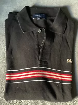 Burberry Men's Polo Shirt Size S/4 Classic Fit Black Cotton Spain • $9.99