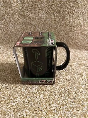 New Minecraft Color Change Coffee Tea Mug Cup 15 Oz Black Green • $19.99